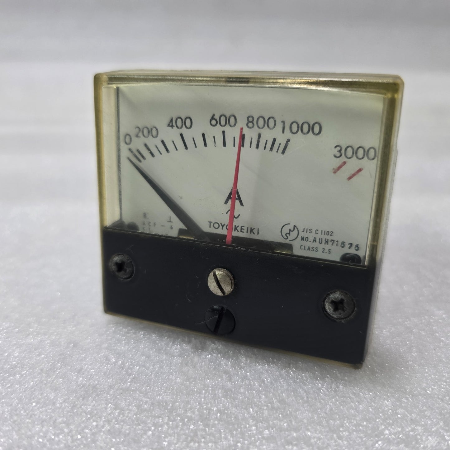 TOYO KEIKI ACF-6 AC ANALOG AMMETER CT 1000/5A
