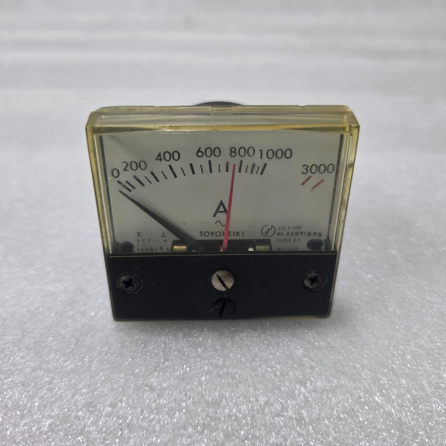 TOYO KEIKI ACF-6 AC ANALOG AMMETER CT 1000/5A