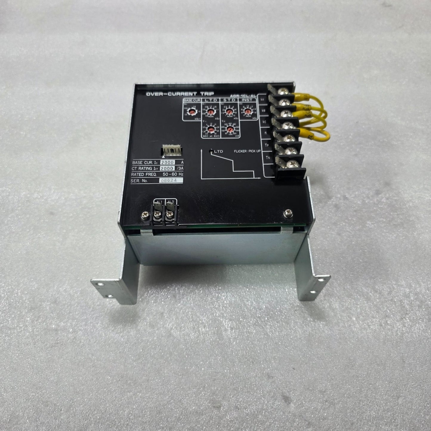 TERASAKI AOR-1CL-AL OVER CURRENT TRIP RELAY |  2000A, CT 2000/3A | SETTING 6