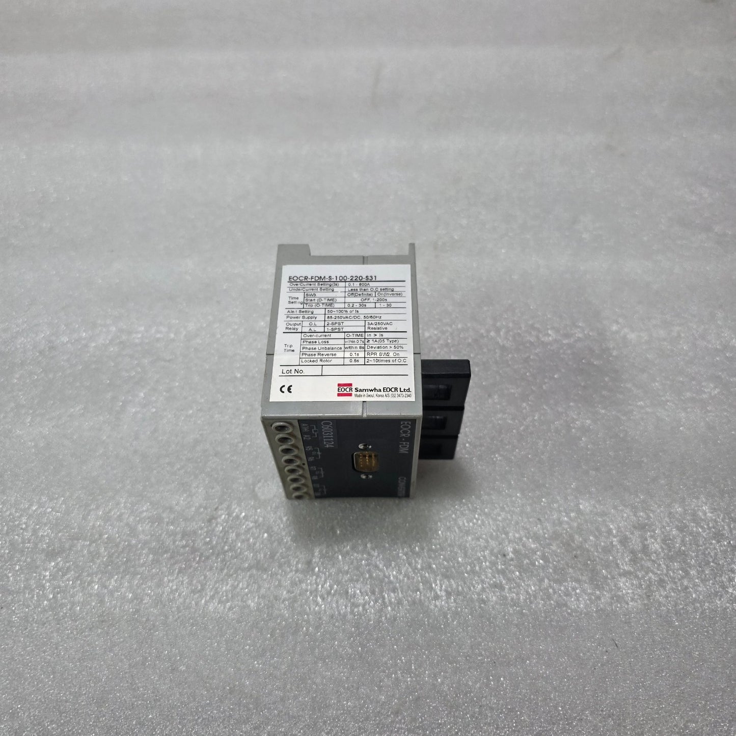 SAMWHA EOCR-FDM-S-100-220-S31 MOTOR PROTECTION RELAY | EOCR OVERCURRENT