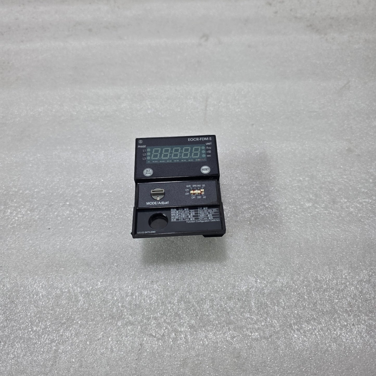 SAMWHA EOCR-FDM-S DIGITAL MOTOR PROTECTION RELAY 02-3473-2340