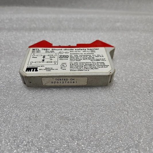 MEASUREMENT TECHNOLOGY MTL 768+ SHUNT DIODE SAFETY BARRIER
