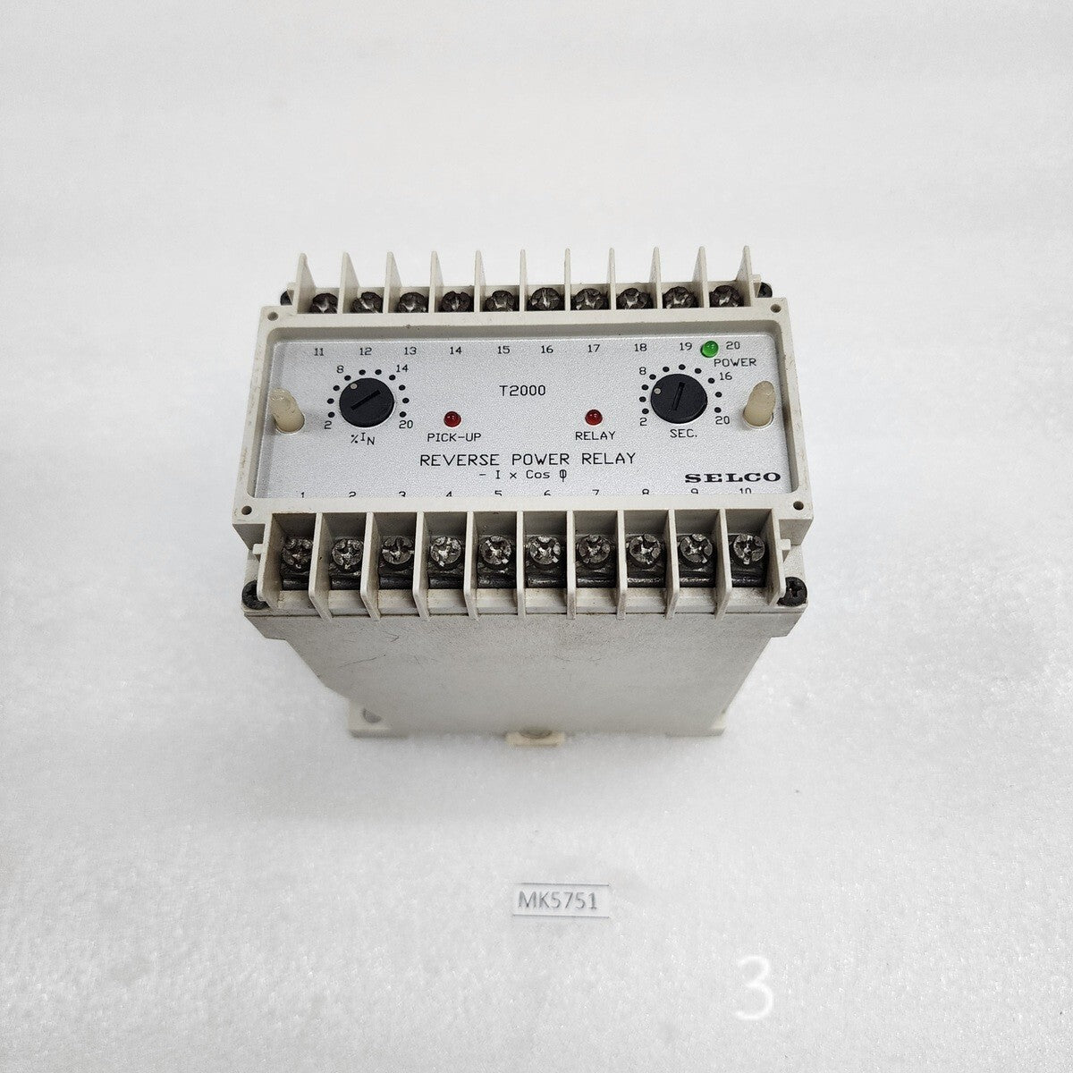 SELCO T2000-01 REVERSE POWER RELAY | 5A | 380 / 440V AC