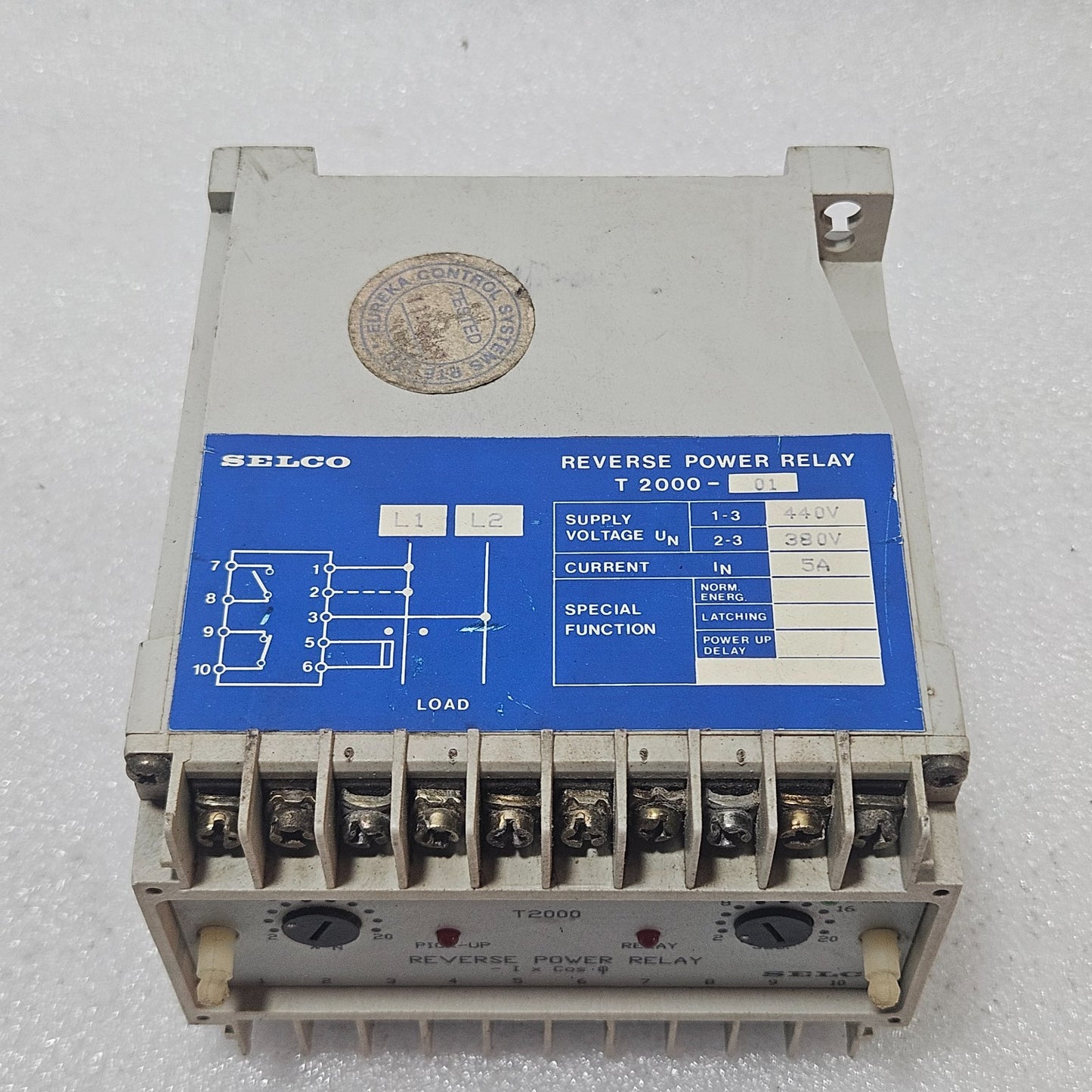 SELCO T2000-01 REVERSE POWER RELAY | 5A | 380 / 440V AC