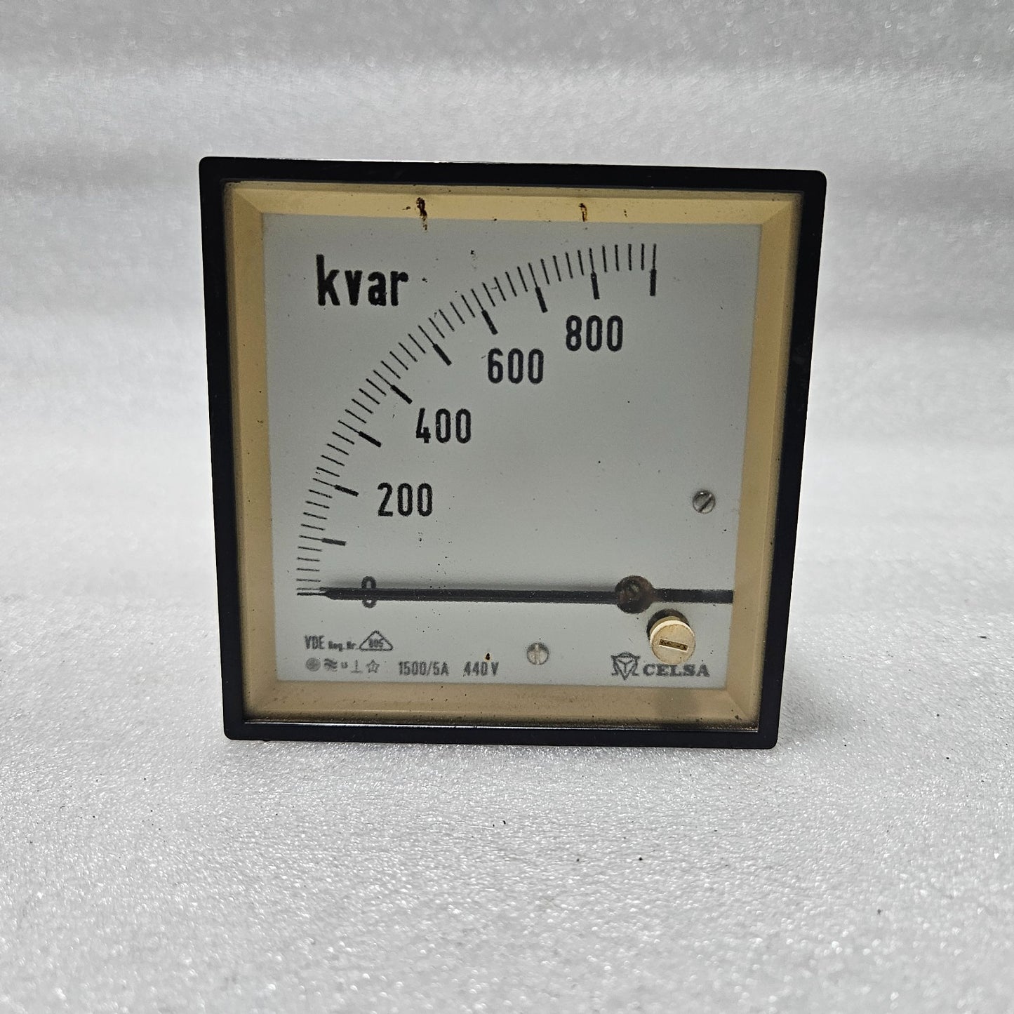 CELSA ANALOG KVAR METER 0–800 KVAR PANEL MOUNT 1500/5A 440V