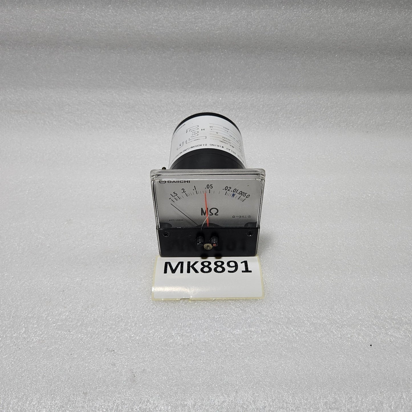 DAIICHI MEP-100NC ANALOG INSULATION RESISTANCE METER MΩ DC 24V PANEL MOUNT