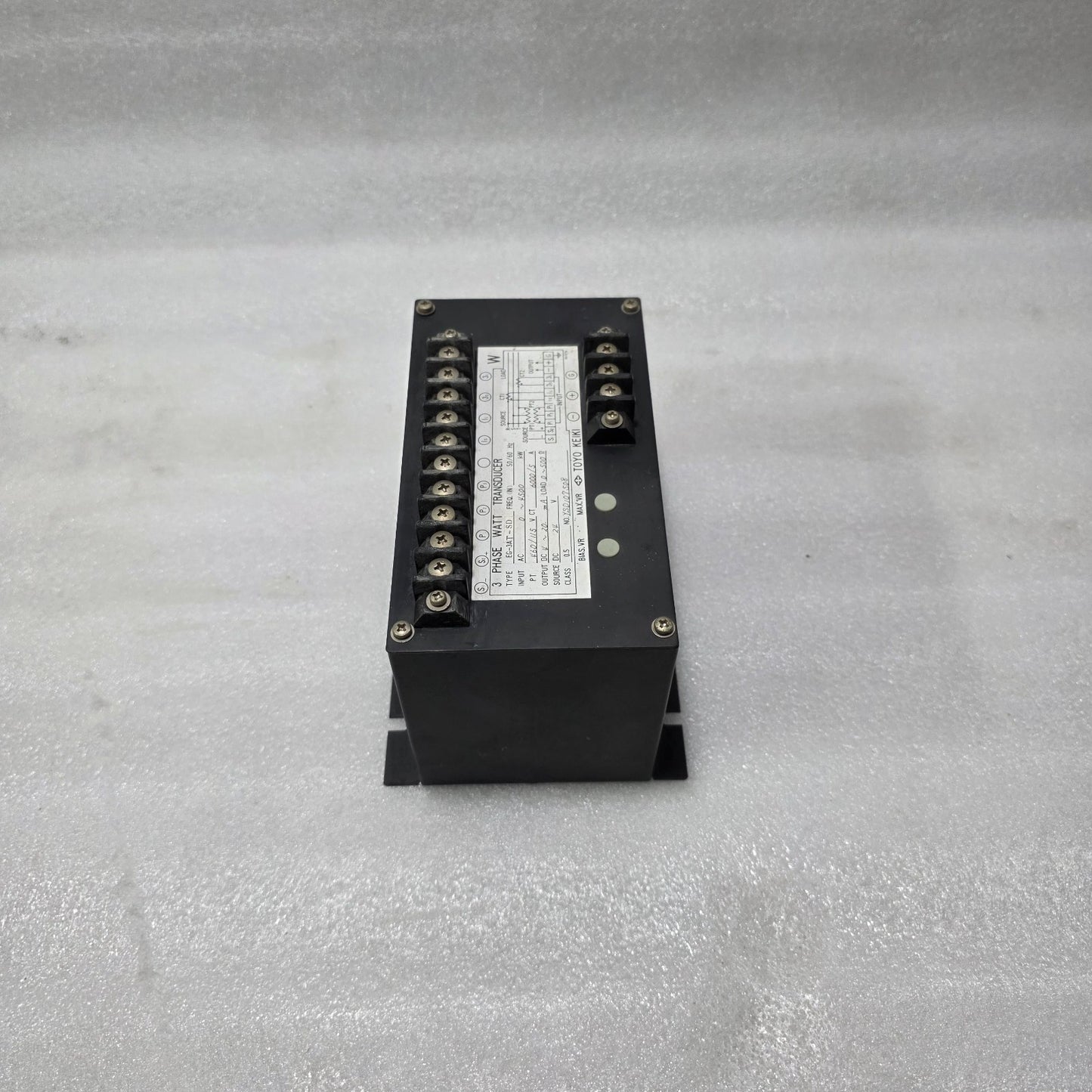 TOYO KEIKI EG-3AT-SD 3 PHASE WATT TRANSDUCER | PT 460/115V | CT 6000/5A | 4–20 M