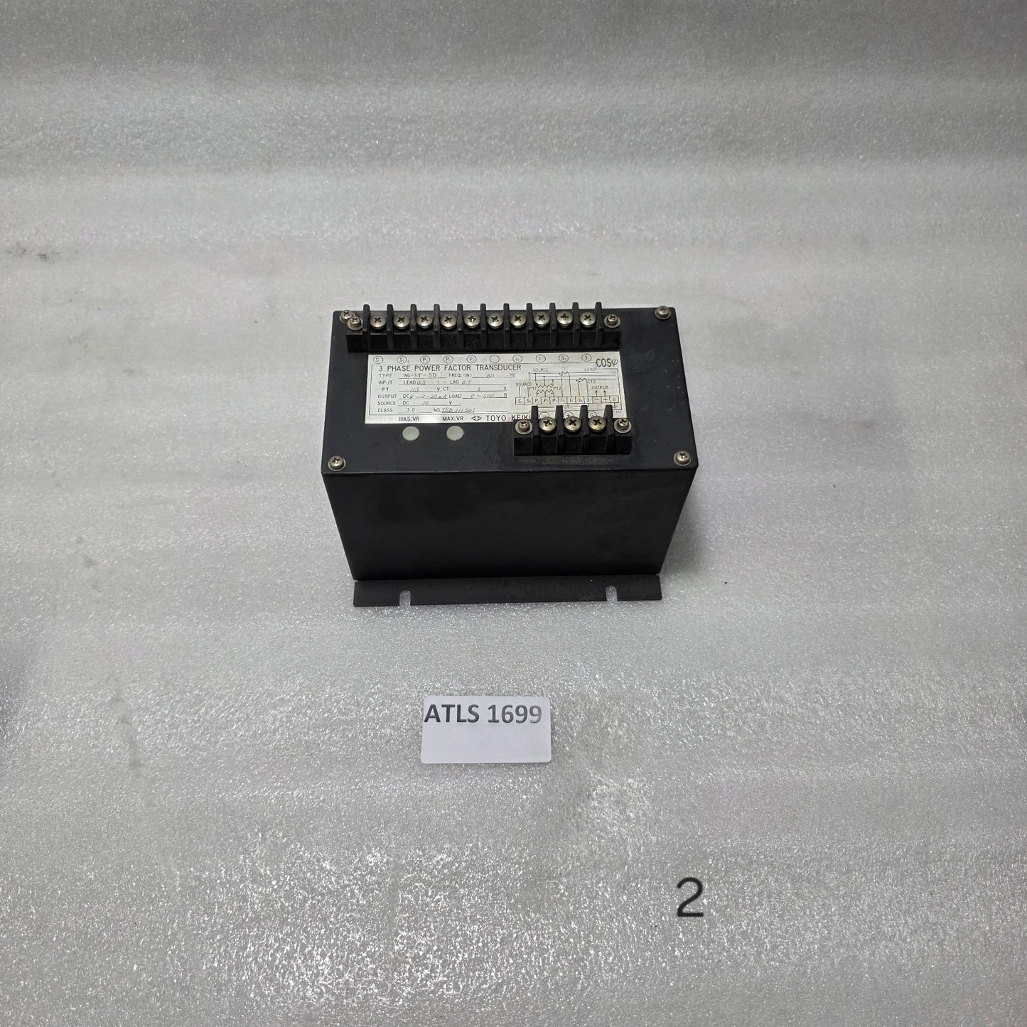 TOYO KEIKI NG-3T-SD 3 PHASE POWER FACTOR TRANSDUCER | COSΦ METER | 4–20MA OUTPUT