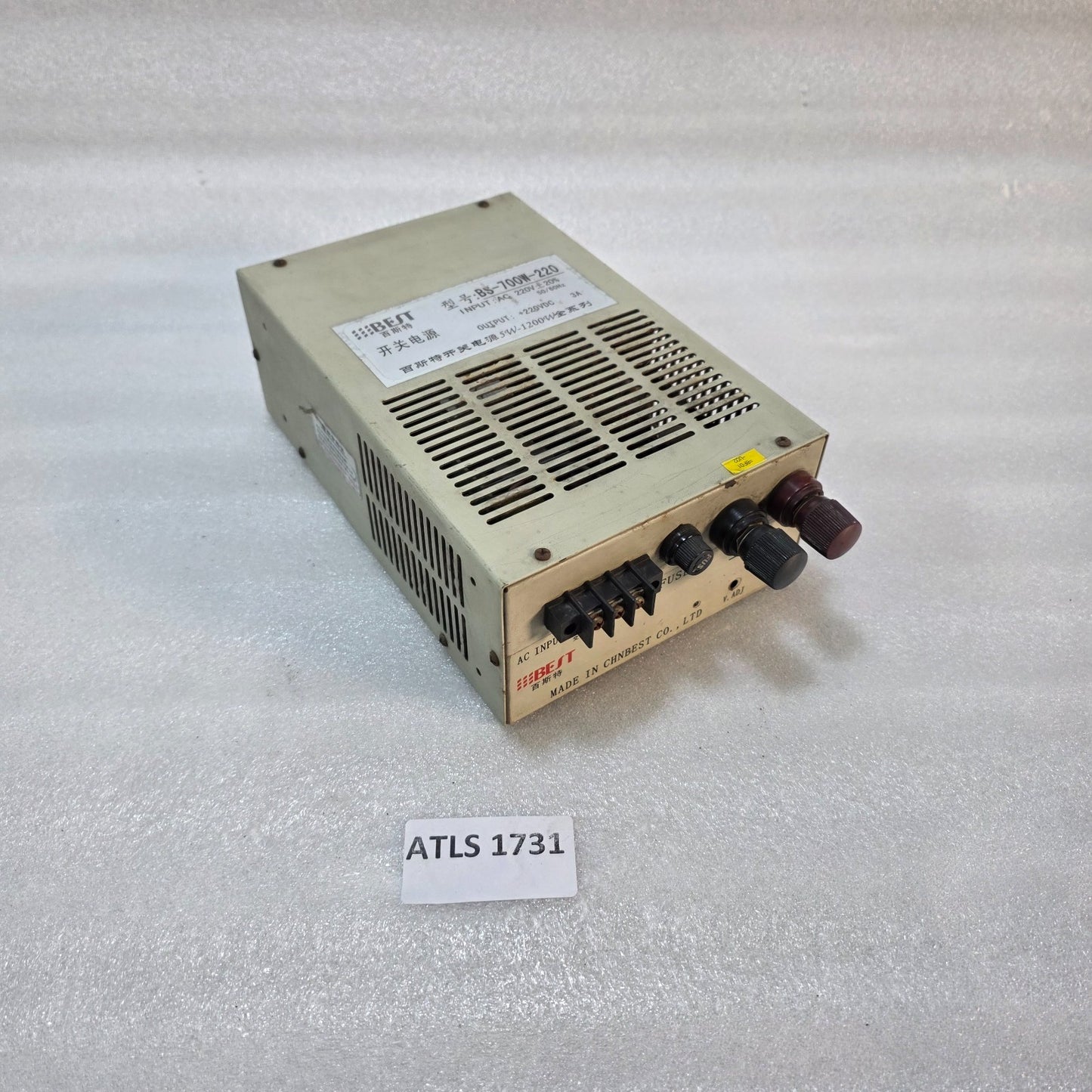 BEST BS-700W-220 INDUSTRIAL SWITCHING POWER SUPPLY | AC 220V INPUT | +220V DC OU