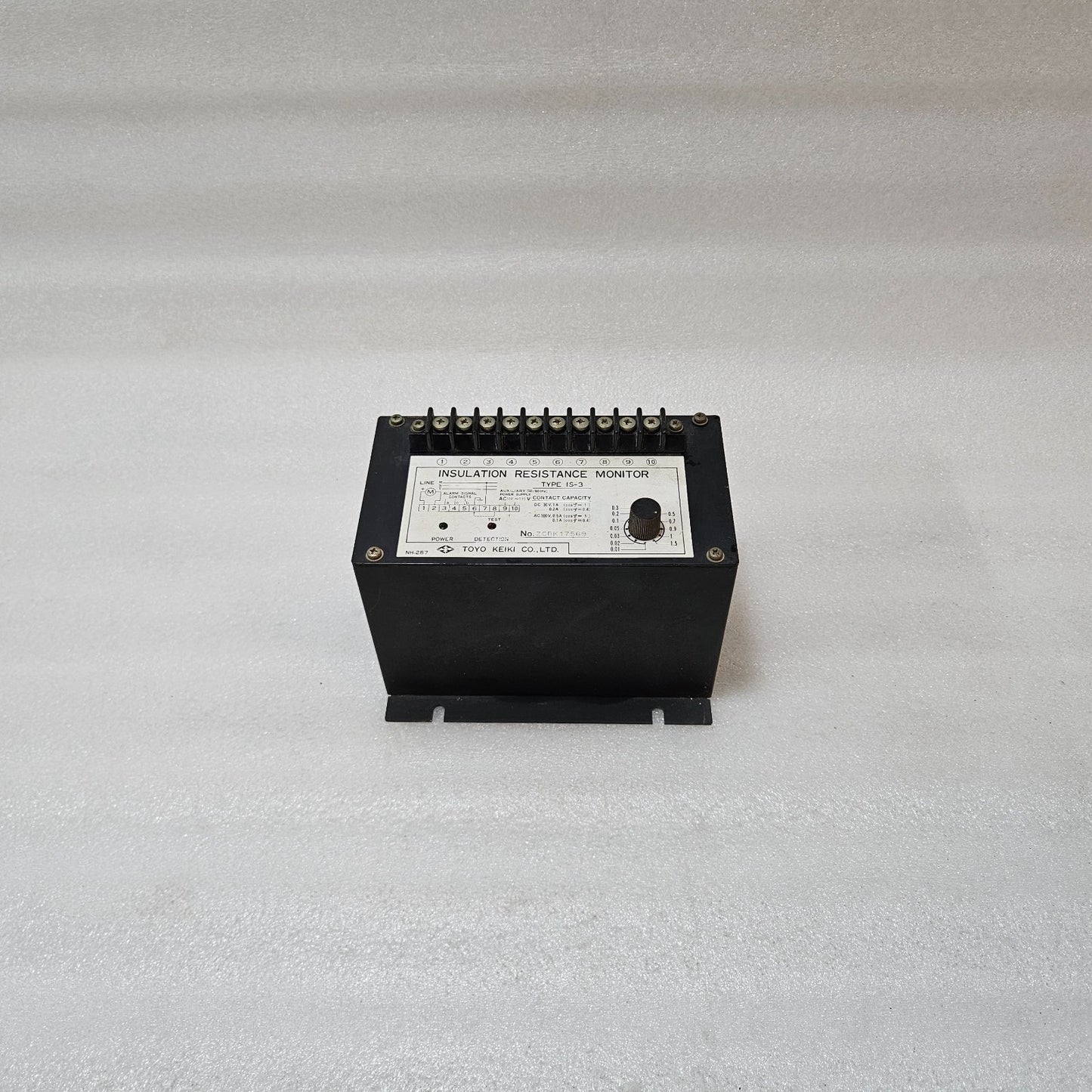 TOYO KEIKI IS-3 INSULATION RESISTANCE MONITOR | ADJUSTABLE 0.01–1.5 MΩ