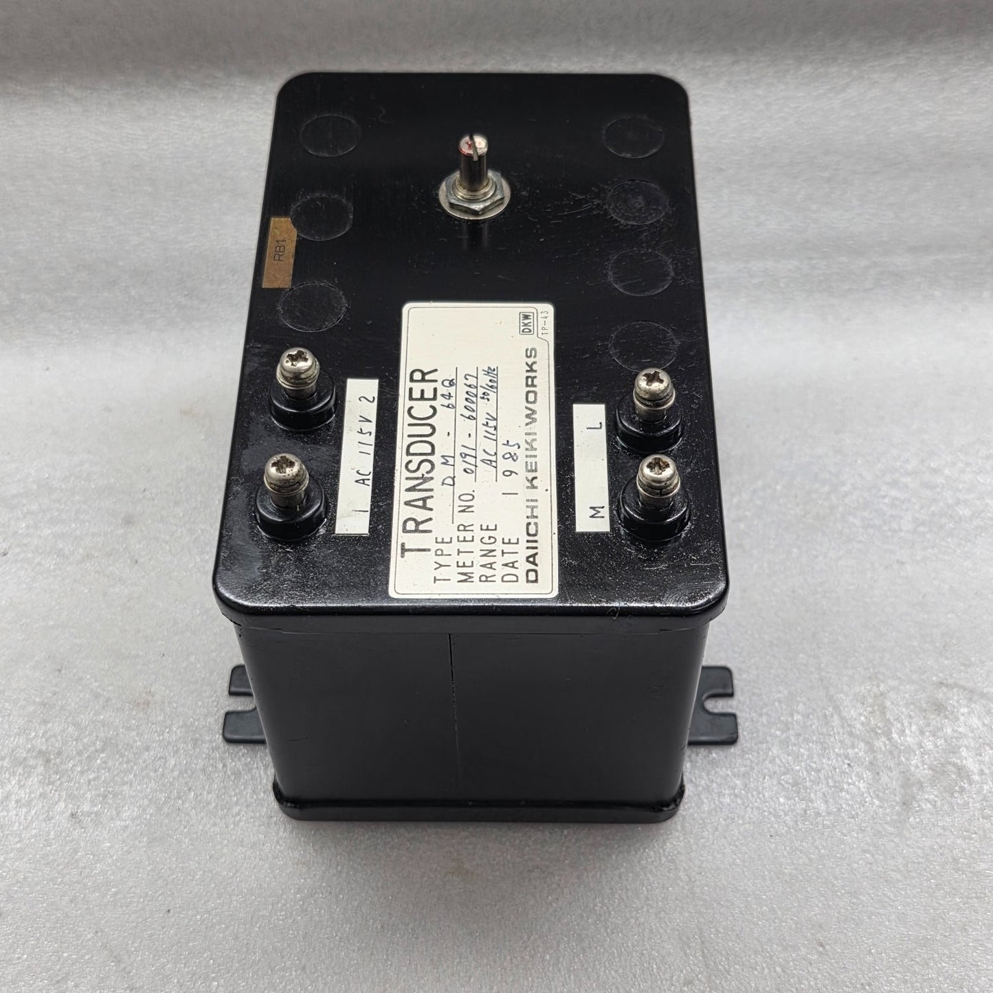 DAIICHI KEIKI WORKS DM-64Q TRANSDUCER 115V AC