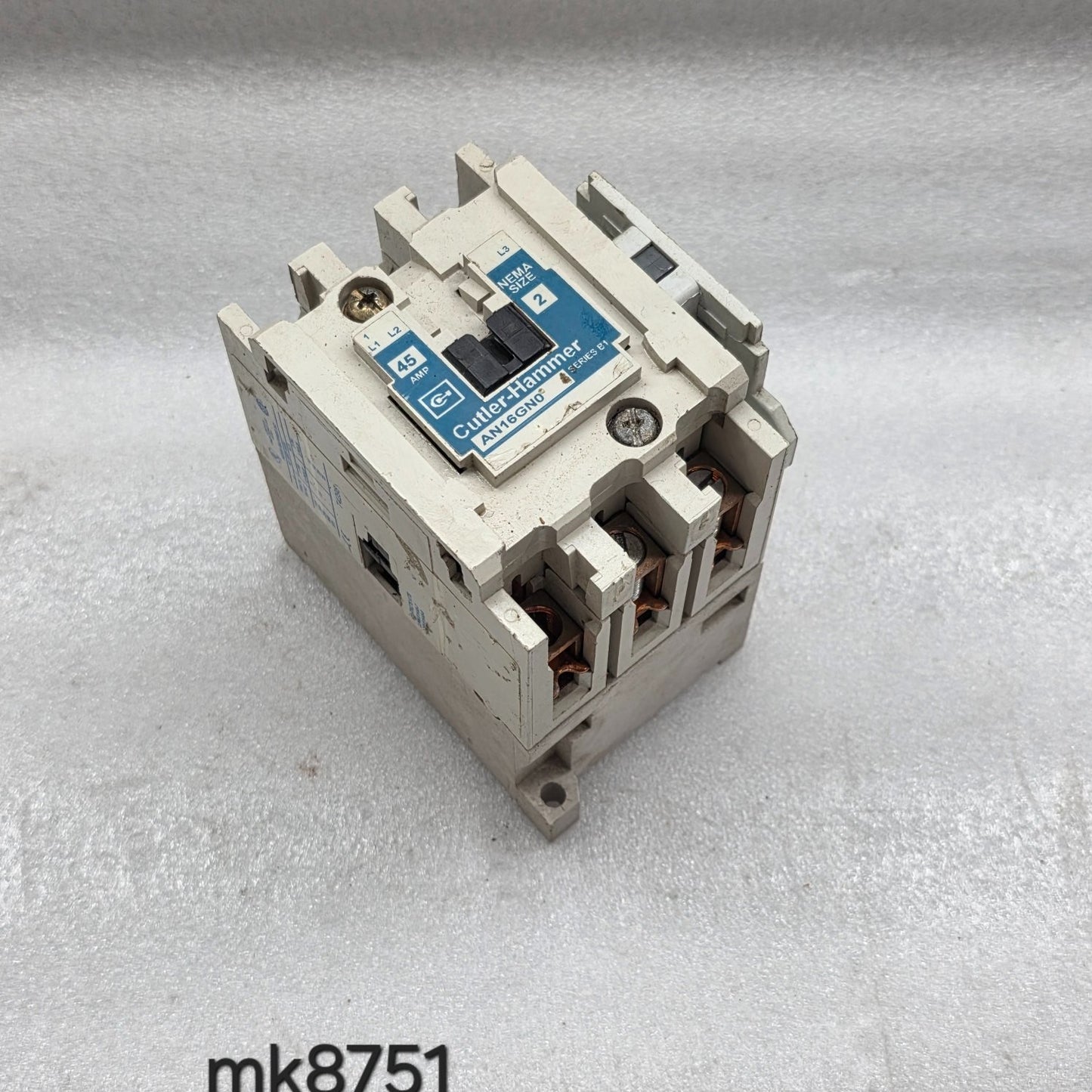CUTLER HAMMER AN16GN0 MAGNETIC CONTACTOR 45A 110-120VAC AUX C320KGS1
