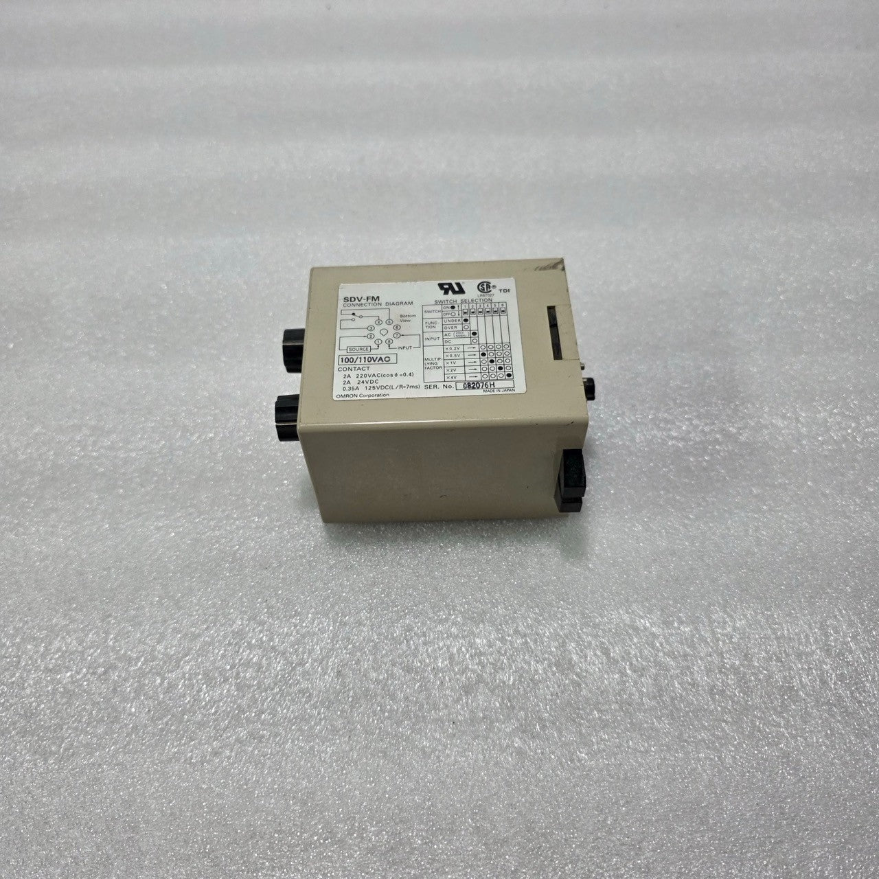 OMRON SDV-FM6 VOLTAGE SENSOR 100-110VAC