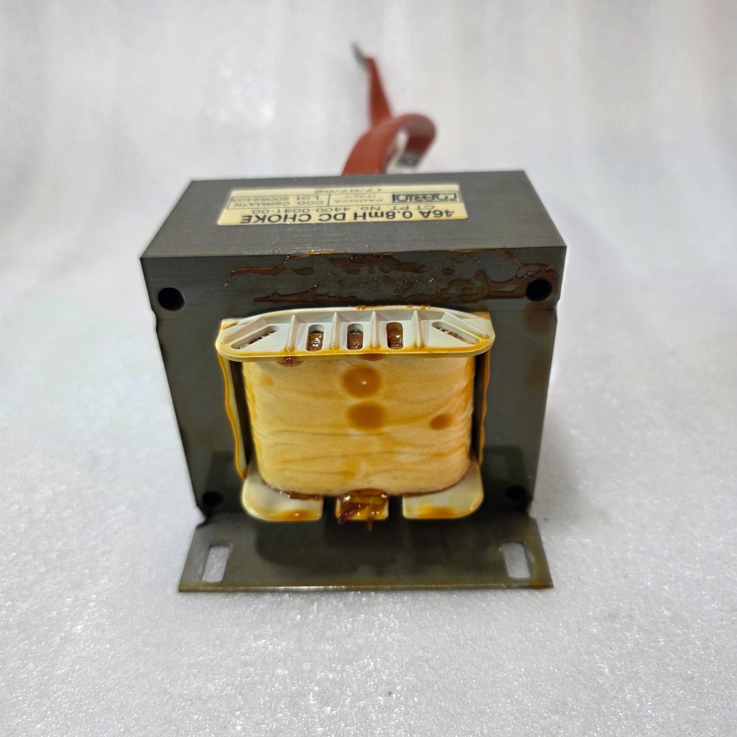 MARIANI TRASFORMATORI 46A 0.8MH DC CHOKE 4400-0081-00 INDUSTRIAL INDUCTOR ITALY