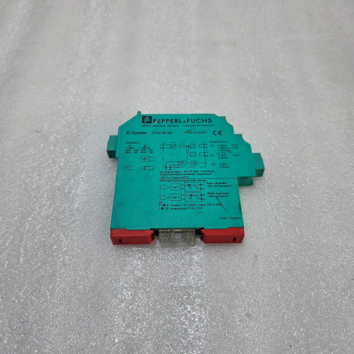 PEPPERL+FUCHS KCD2-SR-1LB RELAY MODULE 216713 SIGNAL INTERFACE