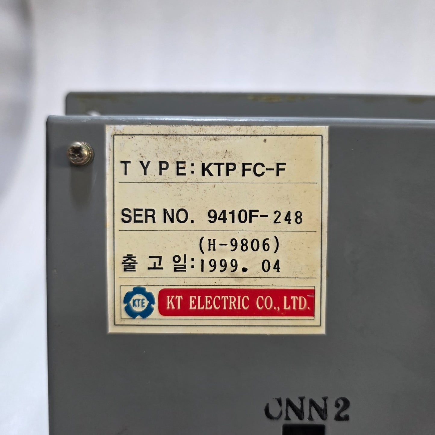 KT ELECTRIC KTP FC-F INDUSTRIAL CONTROL UNIT SERIAL 9410F-248