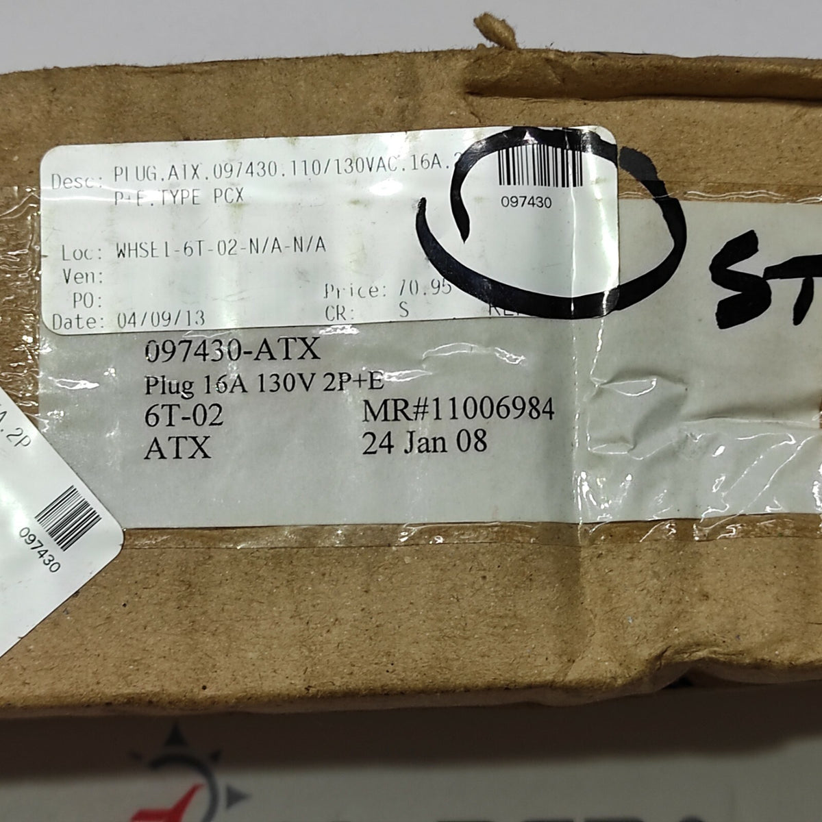 ATX PRE316PY MOBILE SOCKET PLUG 16A 100/130V 097430