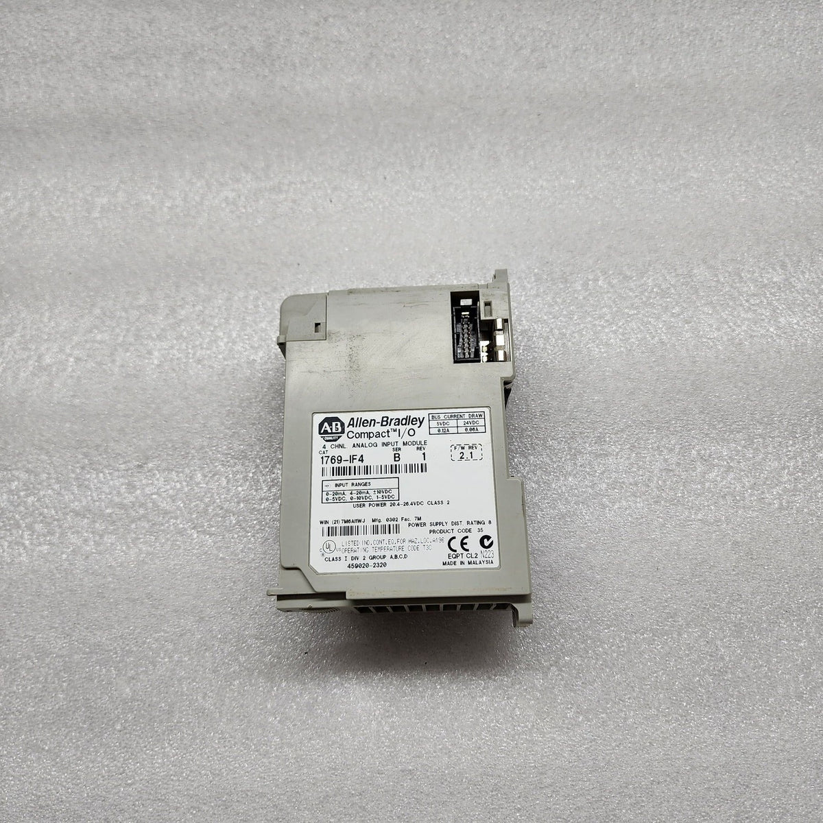 ALLEN BRADLEY CAT 1769-IF4 4CH ANALOG INPUT MODULE