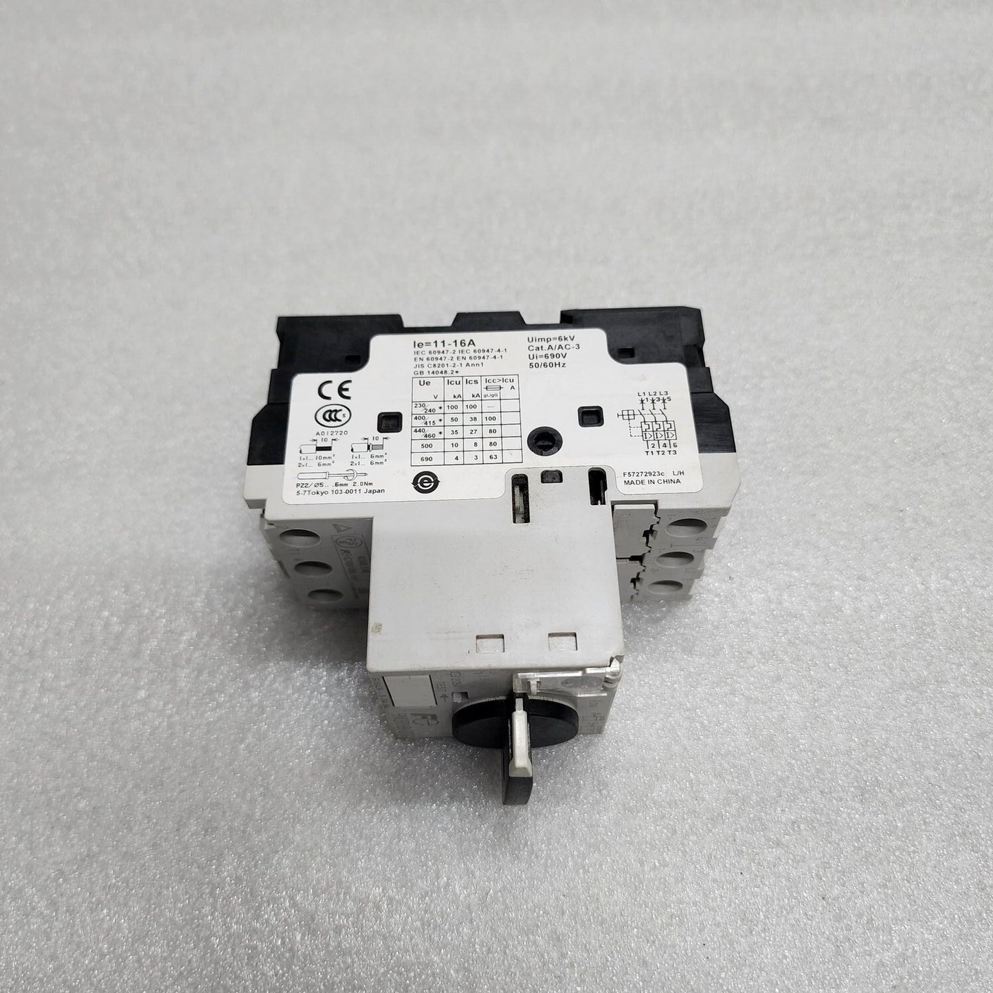 FUJI ELECTRIC BM3RHB-016 MANUAL MOTOR STARTER 11-16A