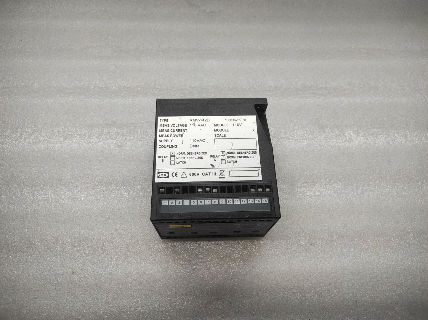 DEIF RMV-142D VOLTAGE RELAY 110VAC