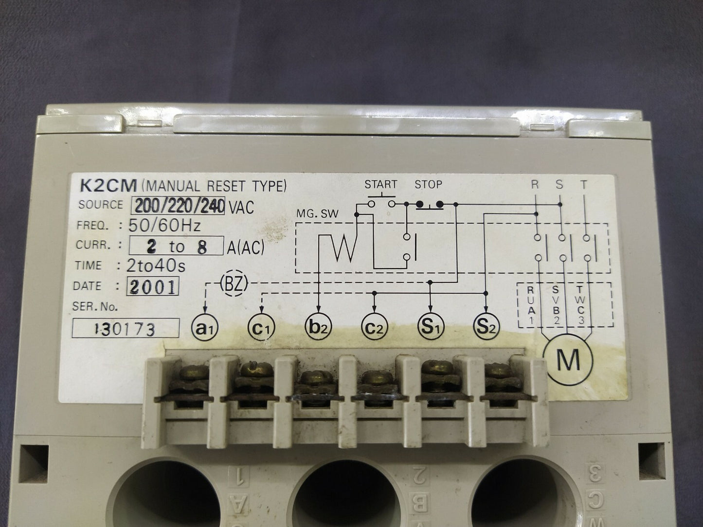 Omron K2CM 2LS Motor Relay 200-240 VAC K2CM2LS