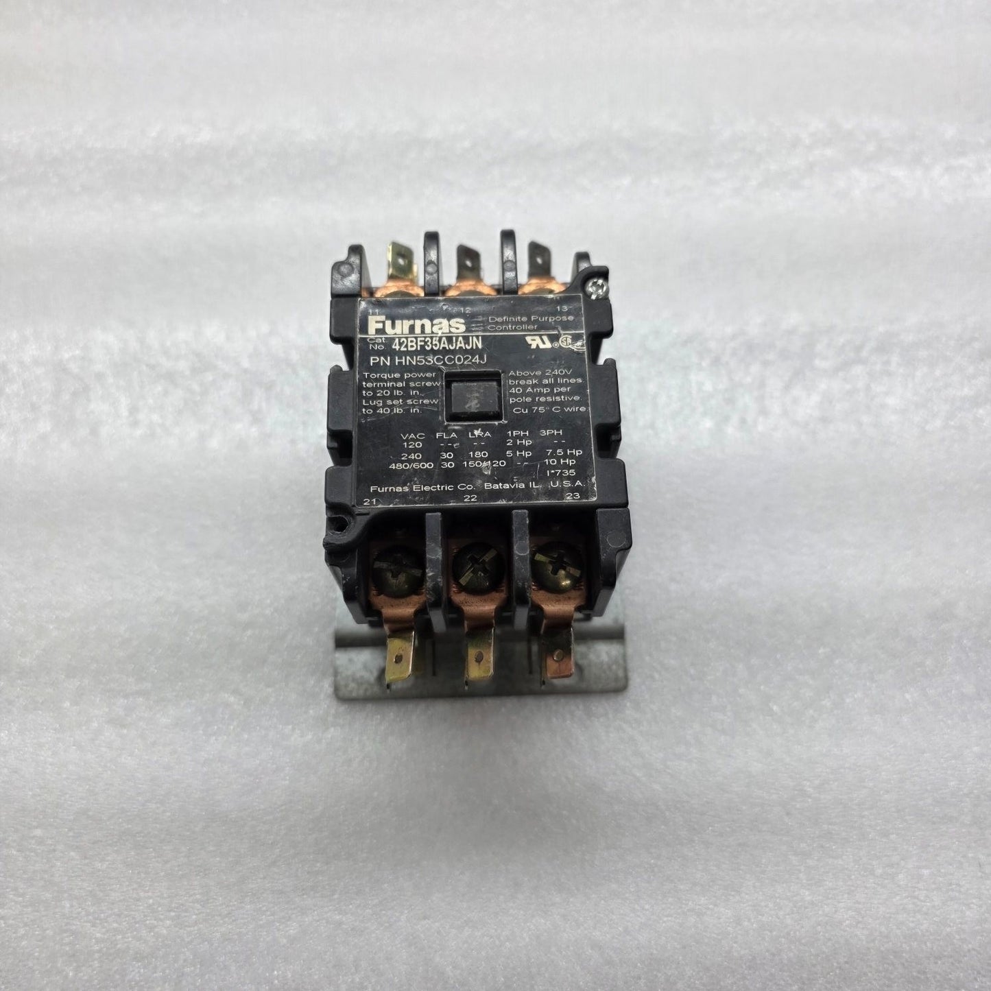 FURANS 42BF35AJAJN MAGNETIC CONTACTOR 30A HN53CC024J 24VAC