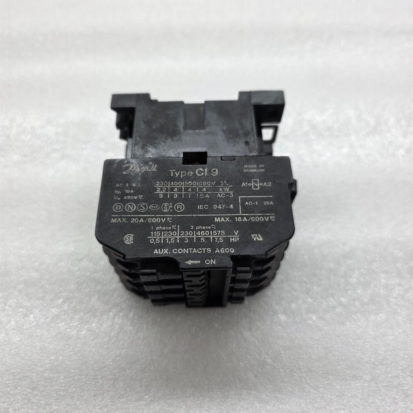 DANFOSS CI 9 MAGNETIC CONTACTOR COIL VOLTAGE 110-132V AC