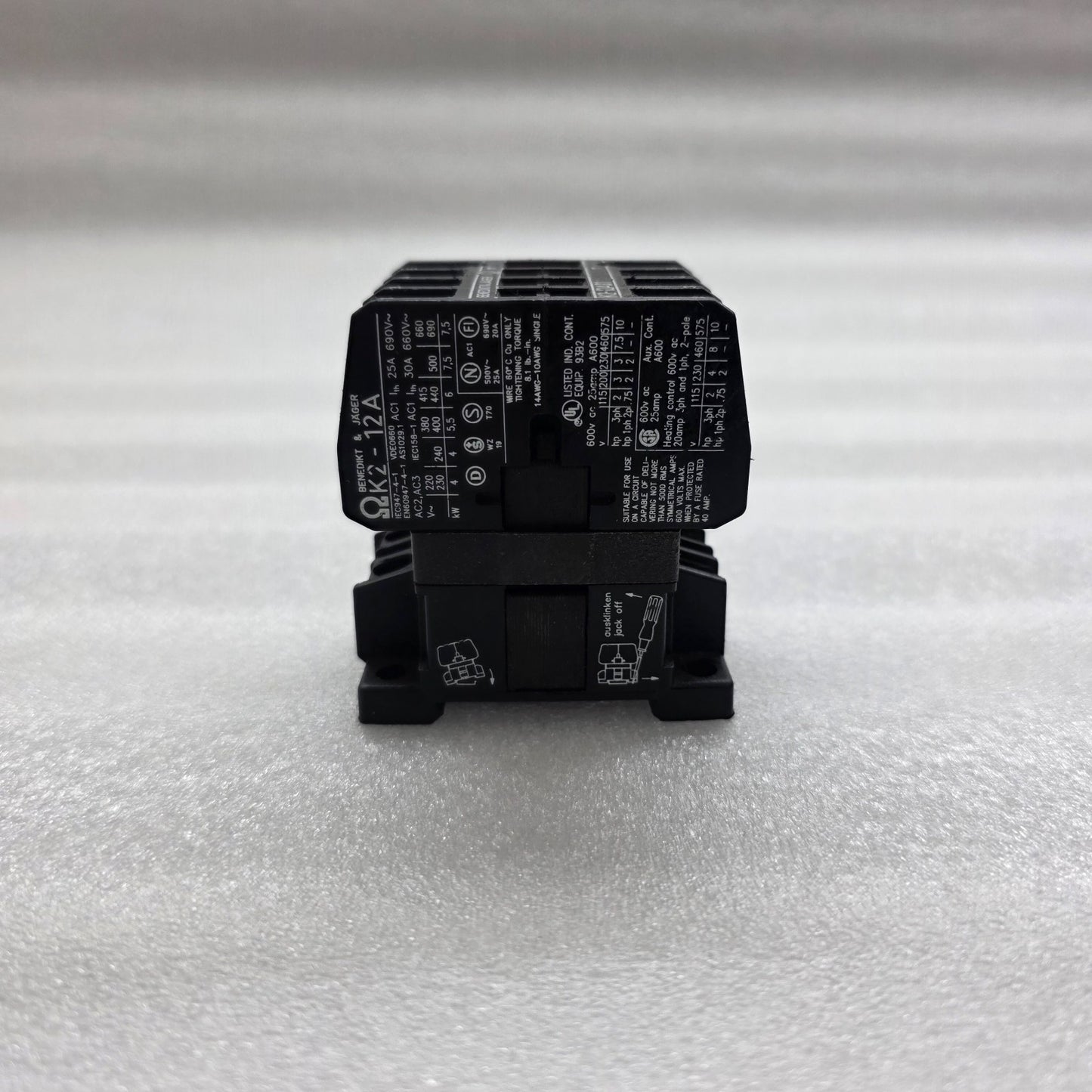 BENEDIKT & JAGER K2-12A01 MAGNETIC CONTACTOR 30A
