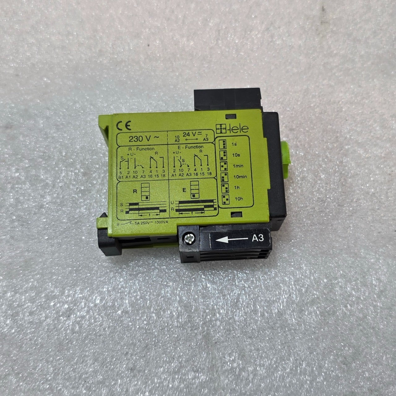 TELE DTR2E MULTIFUNCTION TIME DELAY RELAY 230VAC/24VAC-DC