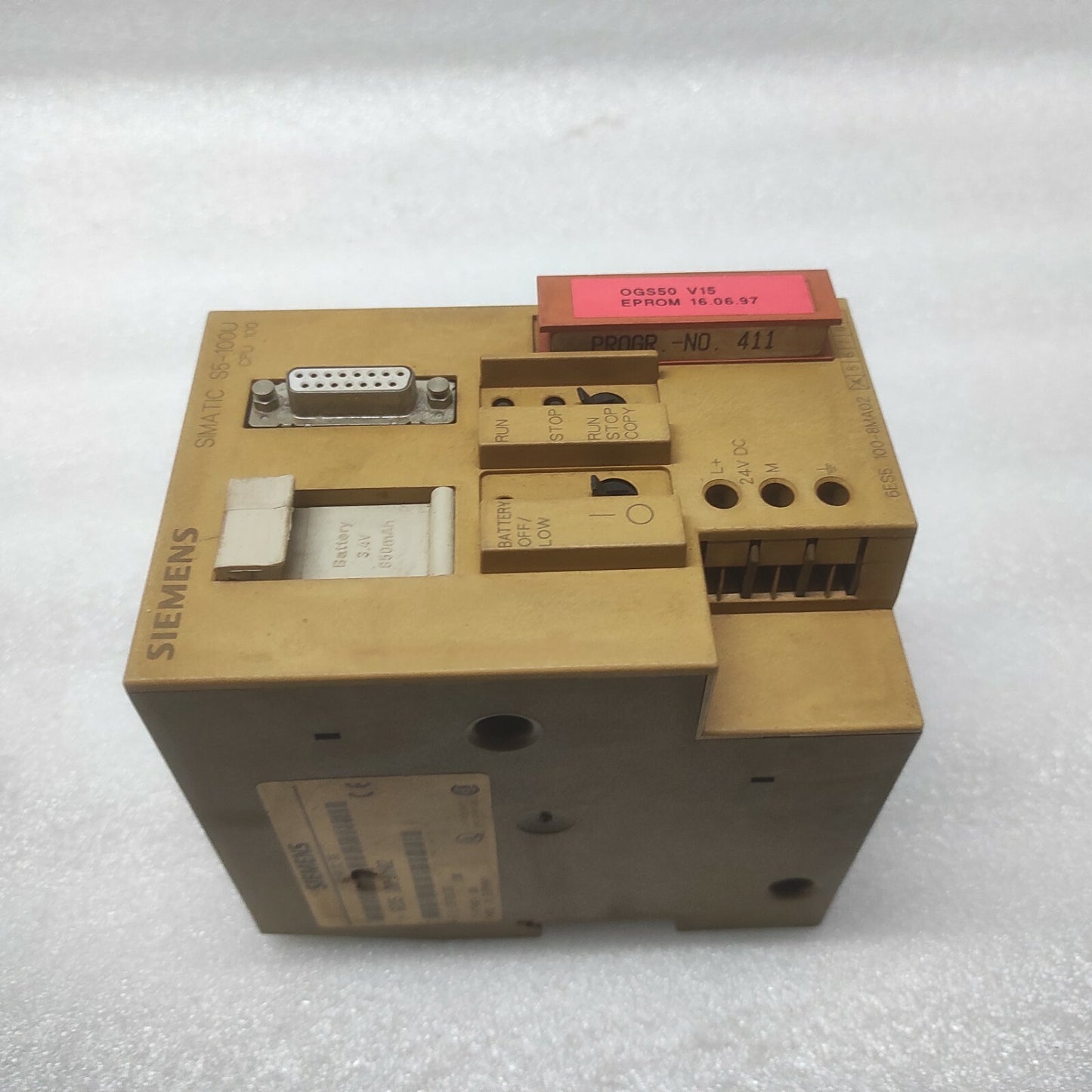 SIEMENS 6ES5 100-8MA02 S5-100U CPU