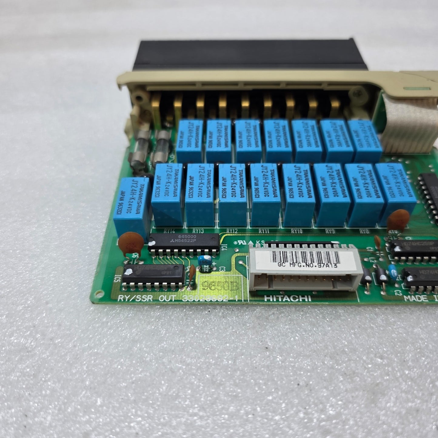 HITACHI RY/SSR OUTPUT MODULE 33029692-1 | POM-RBH PLC RELAY/SSR OUTPUT BOARD | M