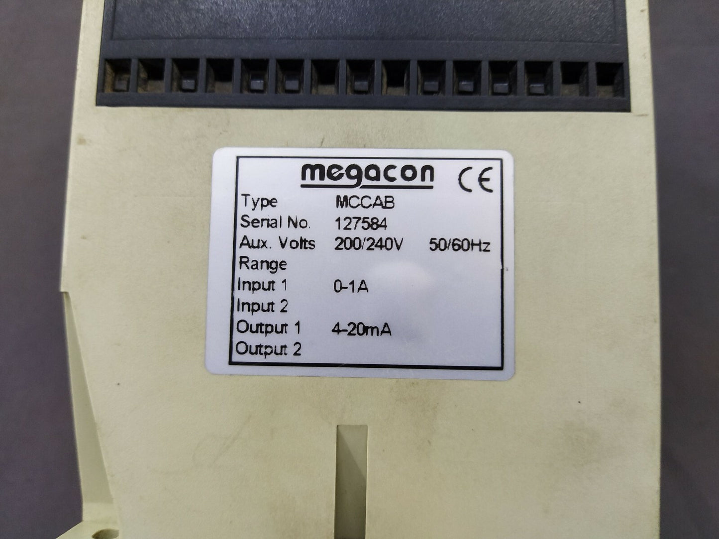 Megacon MCCAB Current Transducer 200/240V