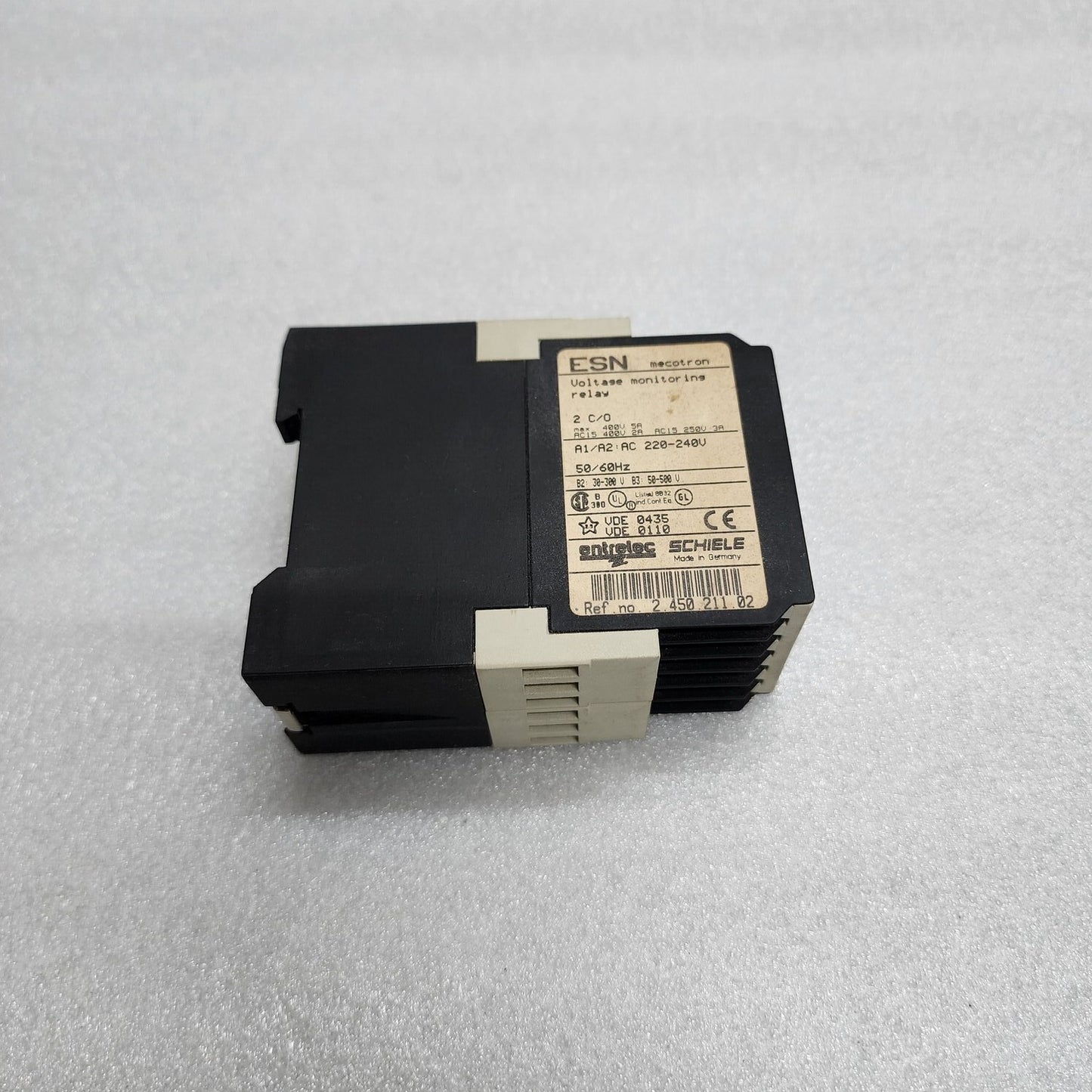 ENTRELEC SCHIELE ESN VOLTAGE MONITORING RELAY 2.450.211.02 220-240V 245021102