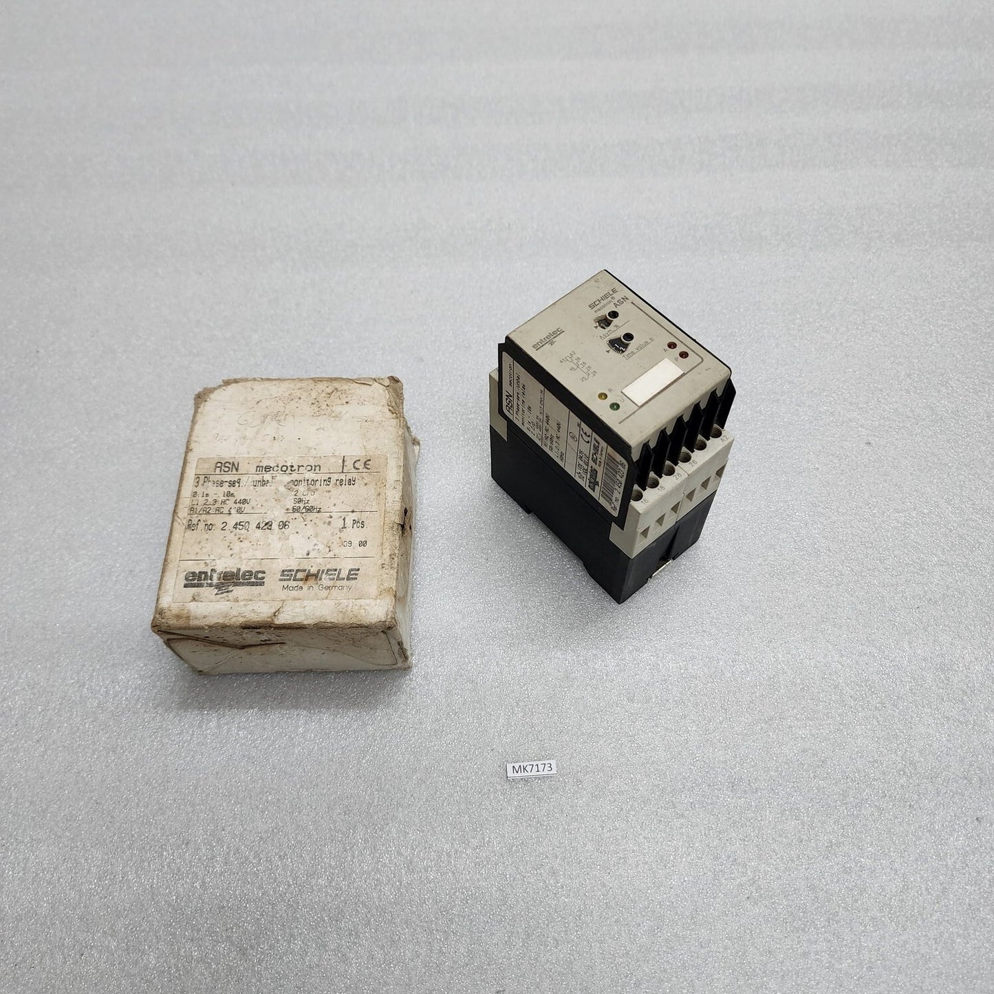 SCHIELE ENTRELEC ASN 3-PHASE SEQ MONITORING RELAY 2.450.423.06 440V