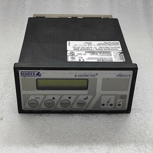 BENDER IRDH375 A-ISOMETER IRDH375B-435 INSULATION MONITORING DEVICE B91065004 88