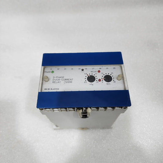 SELCO T2200-18 3-PH OVERCURRENT RELAY 100-110VAC