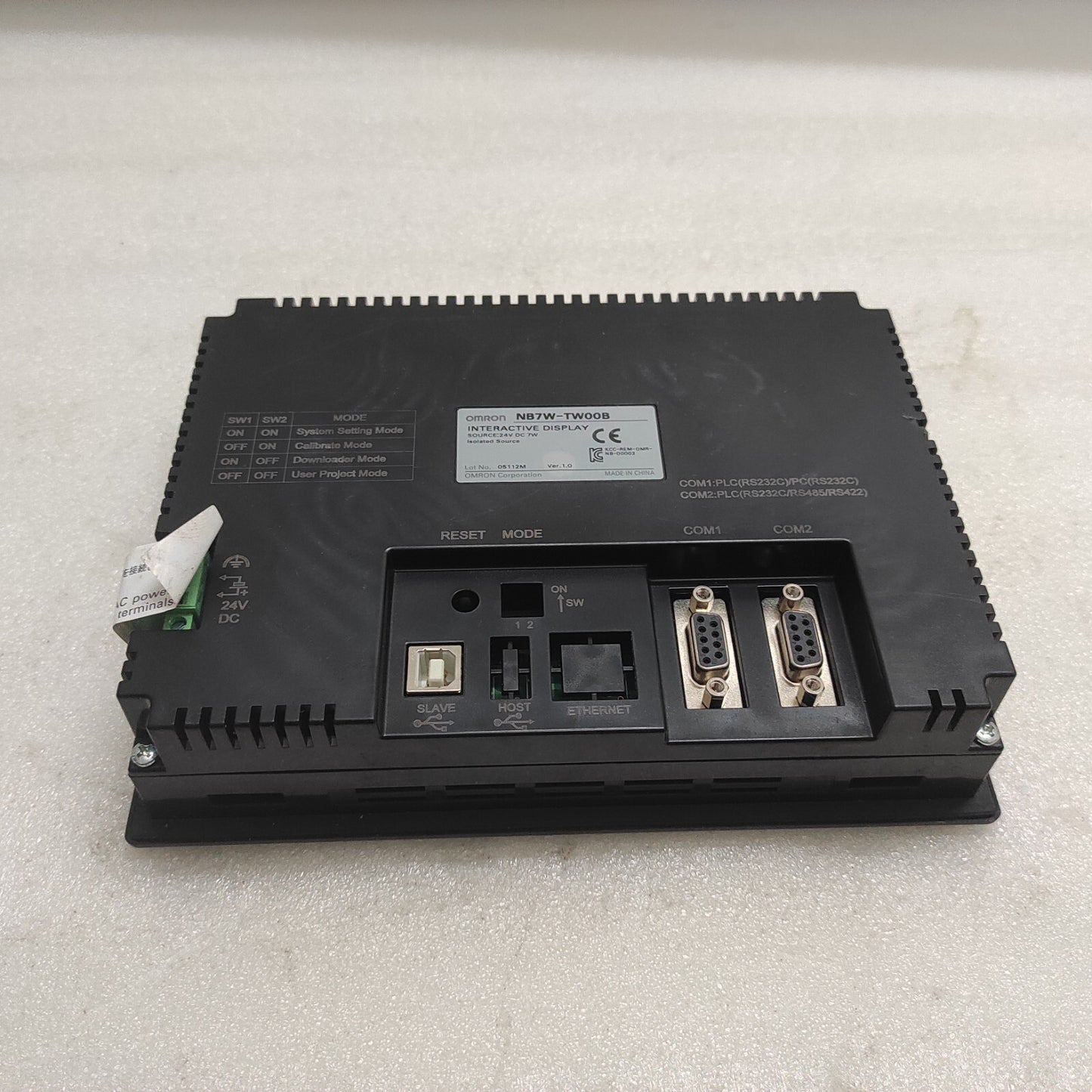 OMRON NB7W-TW00 INTERACTIVE DISPLAY 24VDC NB7W