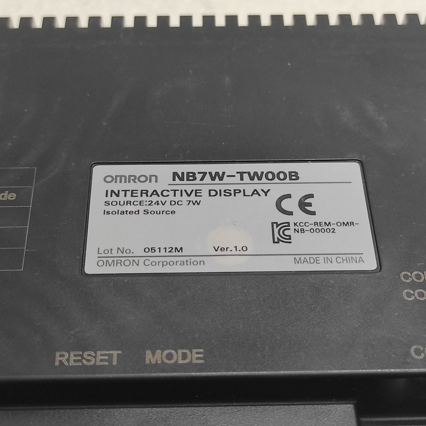 OMRON NB7W-TW00 INTERACTIVE DISPLAY 24VDC NB7W