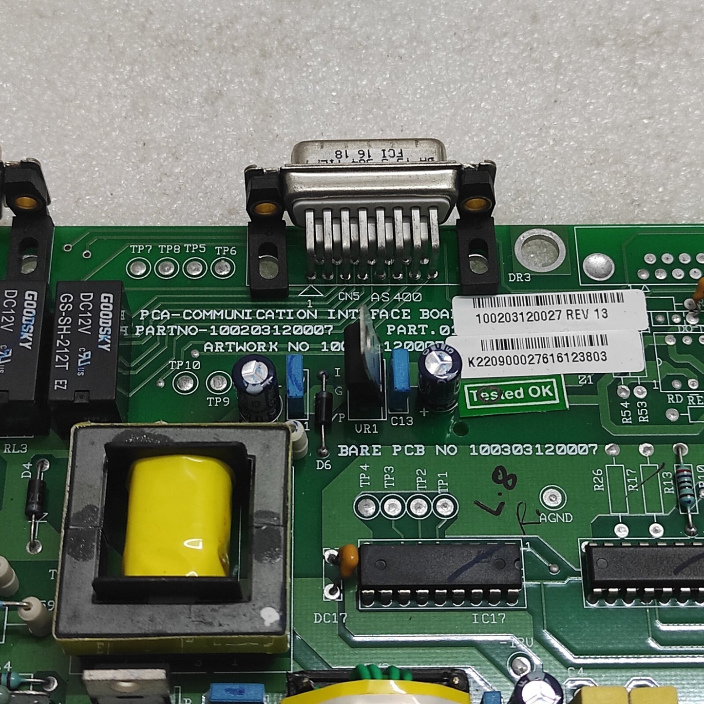 EMERSON LIEBERT COMMUNICATION KIT 100203120007 PCA INTERFACE BOARD 100203120027