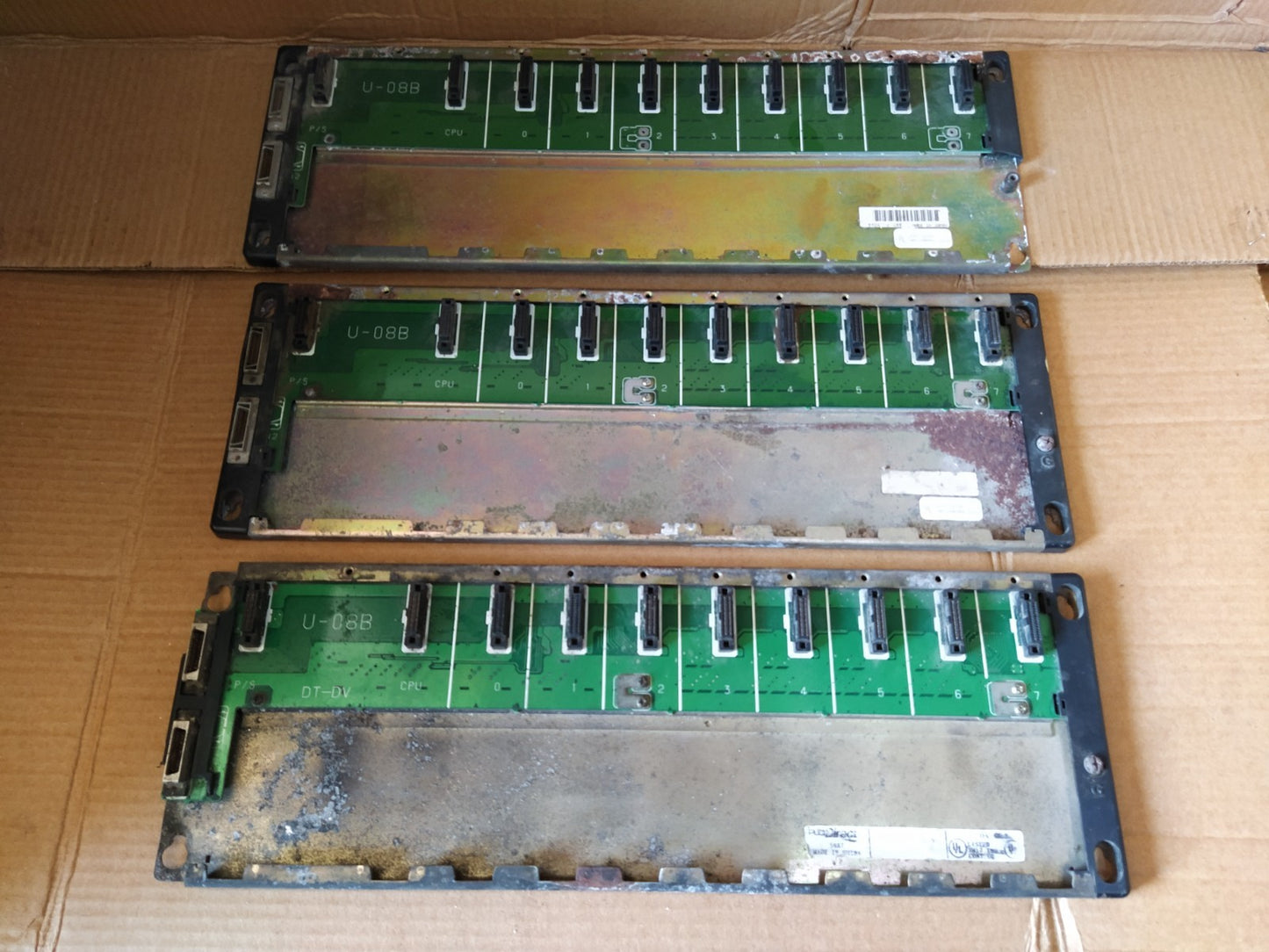 LOT OF 3 X PLC DIRECT 8906 U-08B 9 SLOT BASE LOT OF 3
