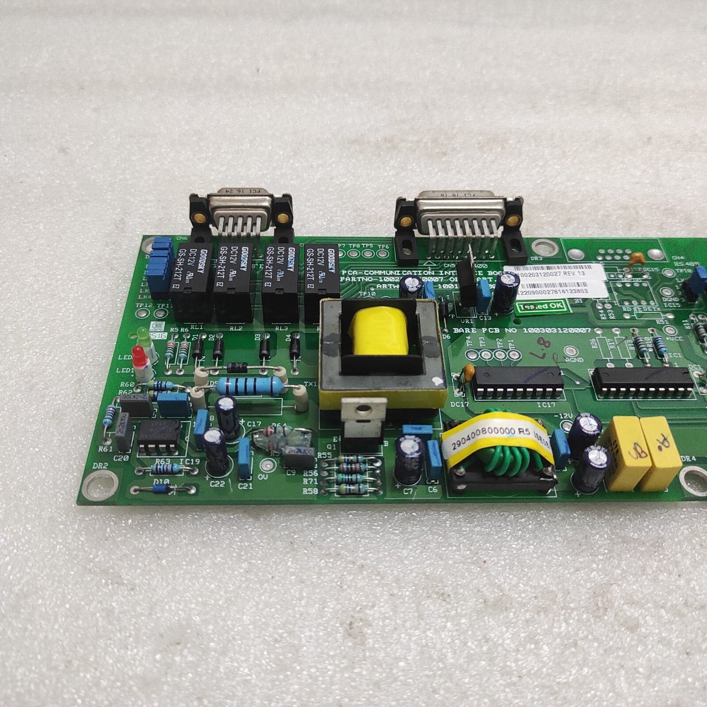EMERSON LIEBERT COMMUNICATION KIT 100203120007 PCA INTERFACE BOARD 100203120027