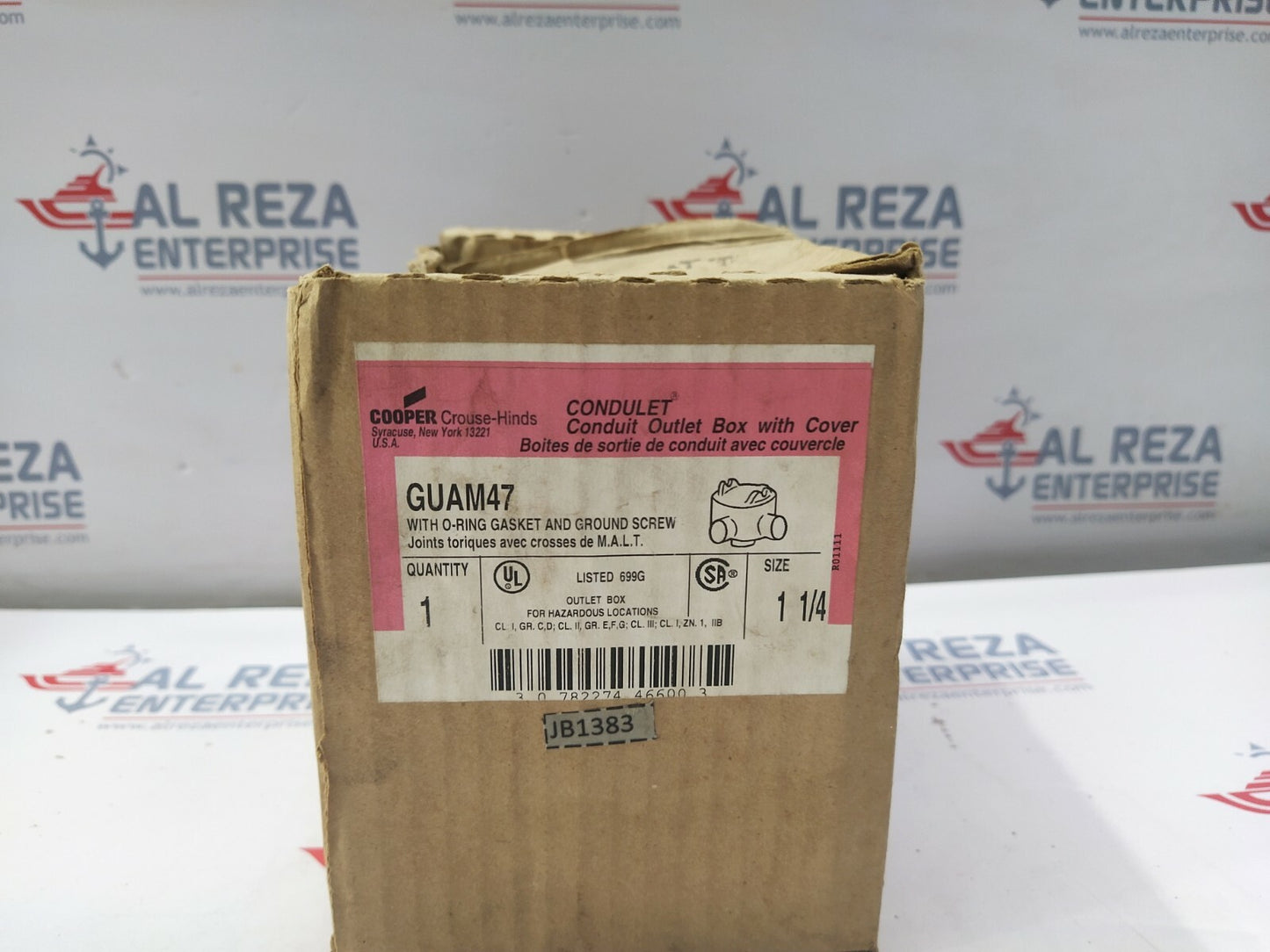 COOPER CROUSE HINDS GUAM47 CONDUIT OUTLET BOX WITH COVER