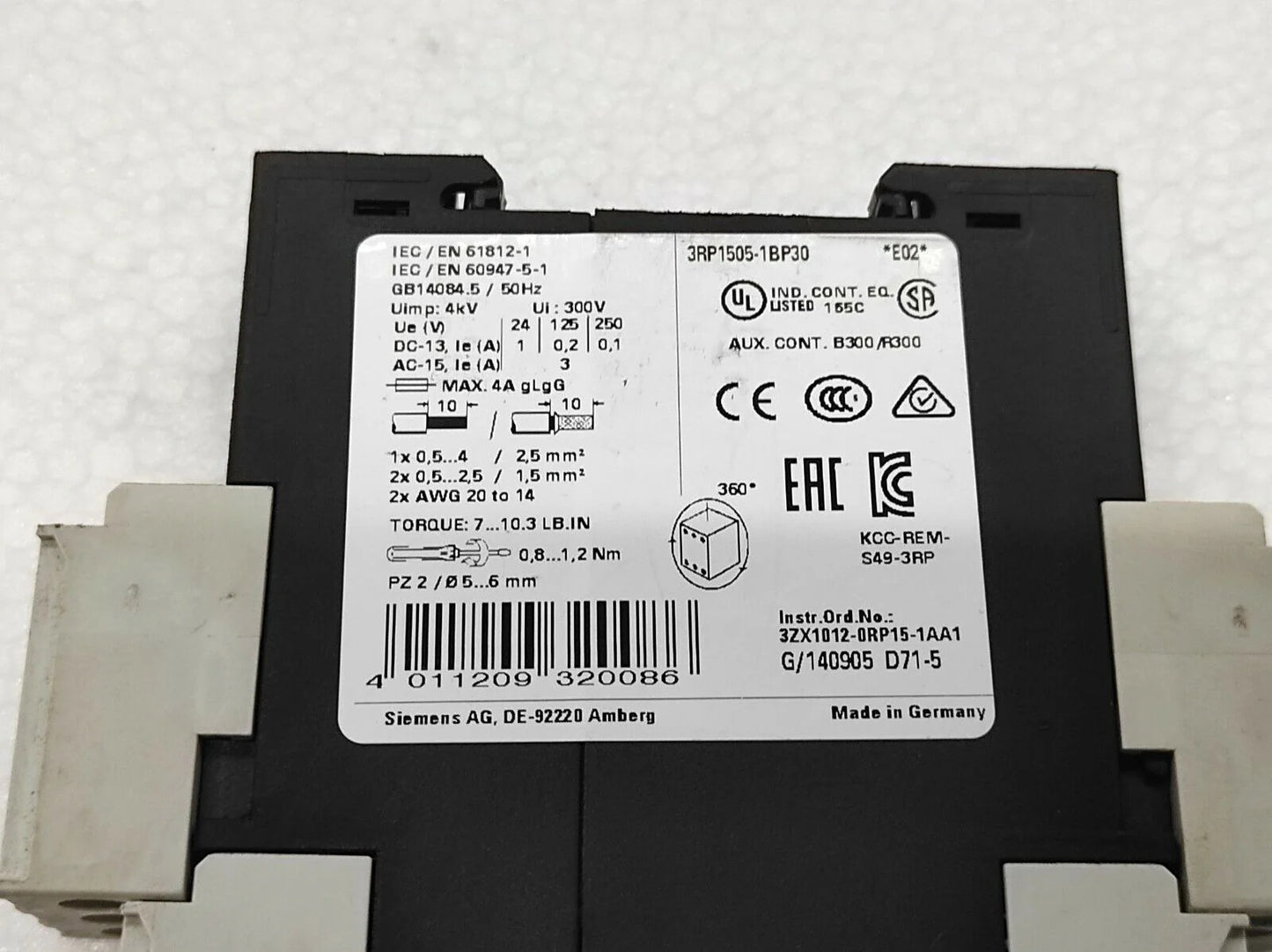 LOT OF 3 X SIEMENS 3RP1505-1BP30 TIME DELAY RELAY 3RP15051BP30 LOT OF 3