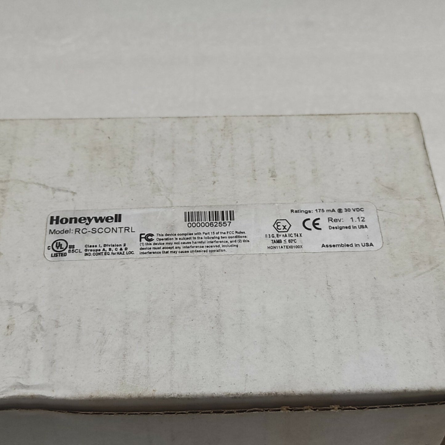 HONEYWELL RC-SCONTRLRC500 REMOTE TERMINAL UNIT 10-30VDC