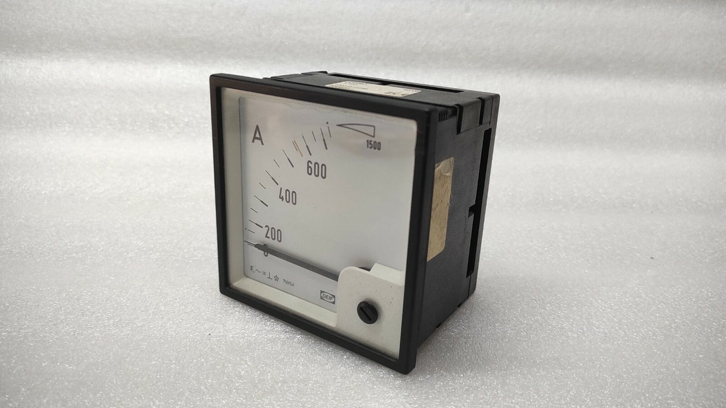 DEIF EQ96-X AMMETER 100013122/60 CT 750/5A