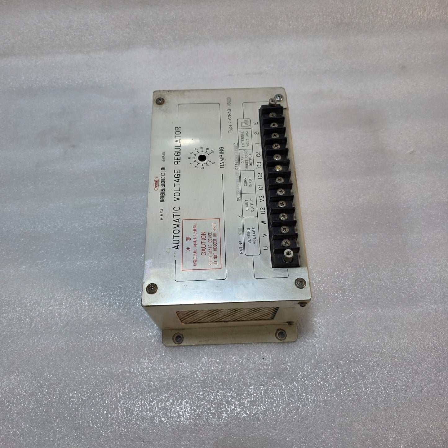 NISHISHIBA VZRAB-1S(P) AUTOMATIC VOLTAGE REGULATOR AVR 450V – INDUSTRIAL GENERAT