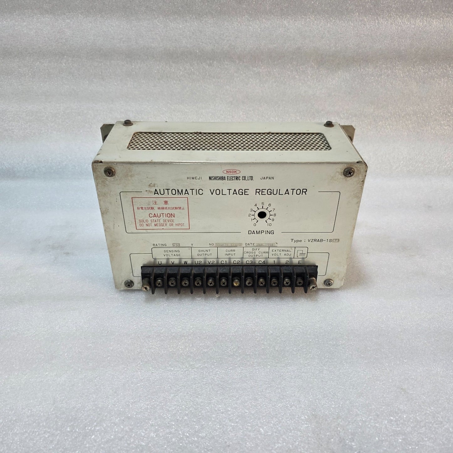 NISHISHIBA VZRAB-1S(P) AUTOMATIC VOLTAGE REGULATOR AVR 450V – INDUSTRIAL GENERAT