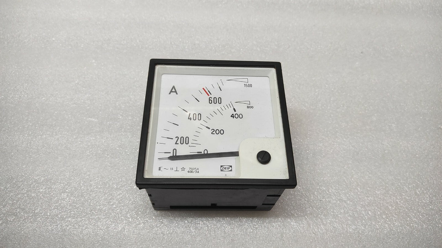 DEIF EQ96-X DOUBLE AMMETER 1200022005B 750/5A & 400/5A