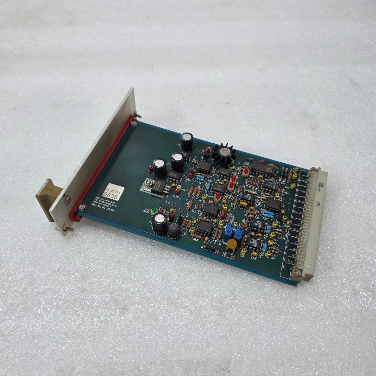 WESTECH DBA26 INDUSTRIAL CONTROL PCB MODULE ASSY PN 2005013 RACK CARD SC-SCML229