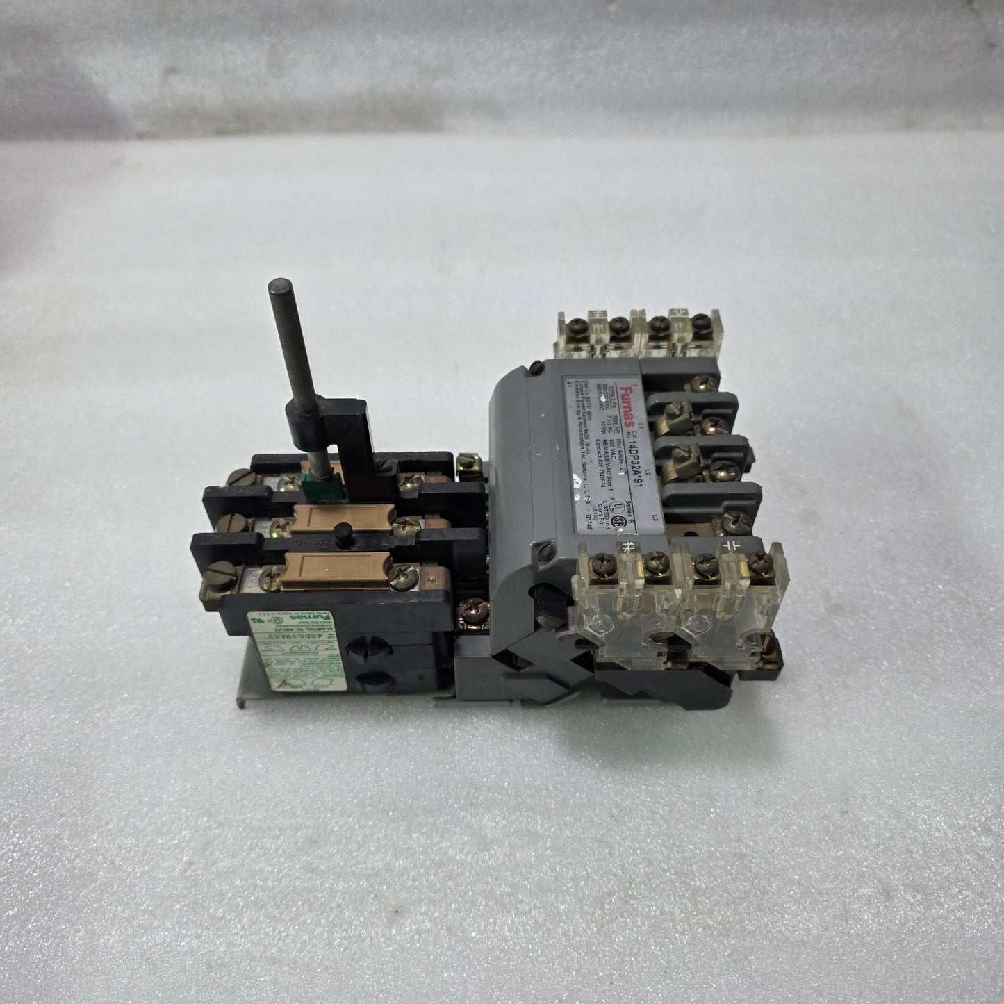 FURNAS 14DP32A91 CONTACTOR WITH 48DC39AA3 OVERLOAD RELAY 220-240V COIL
